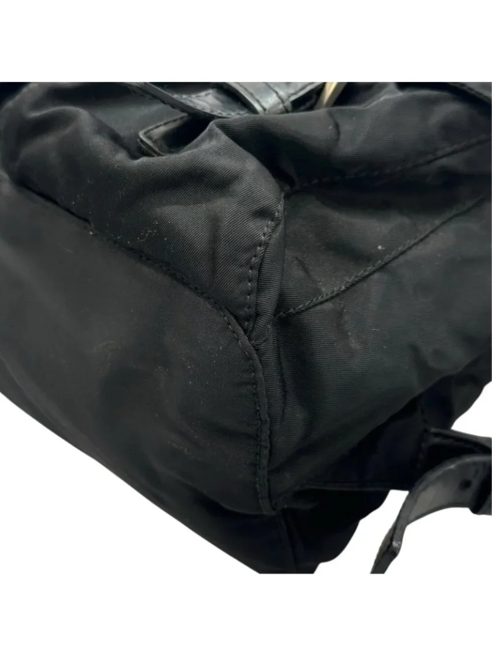 Prada Triangle Logo Backpack Nylon Black